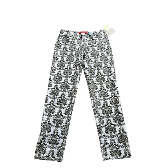 NWT Anthropologie Cartonnier Pants Charlie Ankle Siz 2 Brocade Jacquard Trousers - Picture 2 of 12